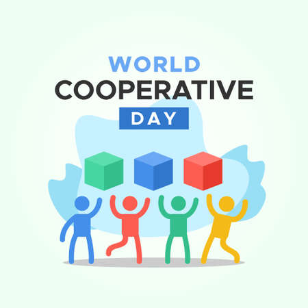World Cooperative Day Vector Design Illustrationのイラスト素材