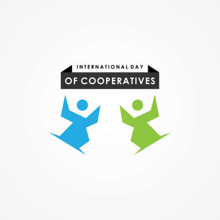 International Day Of Cooperative Vector Design Illustrationのイラスト素材