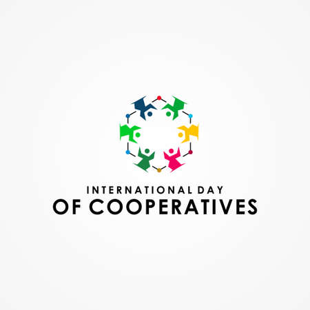 International Day Of Cooperative Vector Design Illustrationのイラスト素材