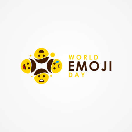 World Emoji Day Vector Designのイラスト素材