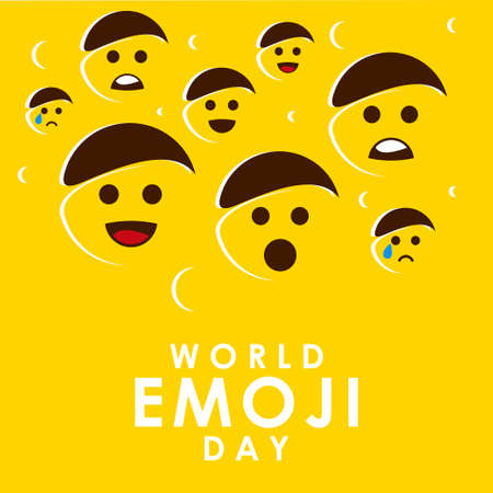 World Emoji Day Vector Designのイラスト素材