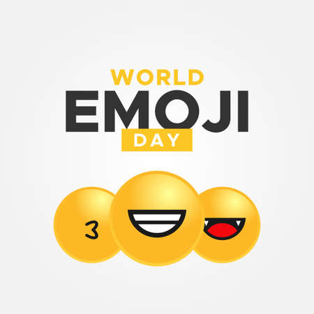 World Emoji Day Vector Designのイラスト素材