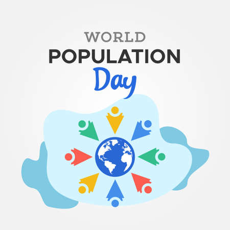World Population Day Vector Design Illustrationのイラスト素材