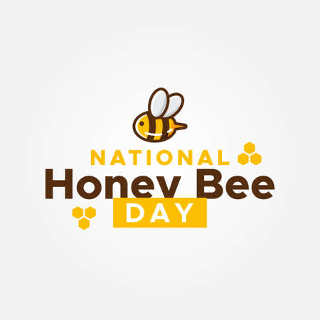 National Honey Bee Day Vector Illustrationのイラスト素材