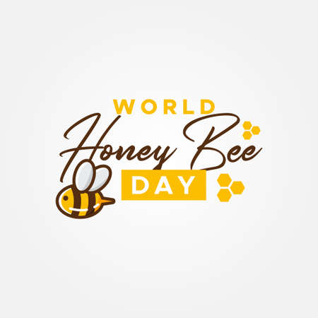 National Honey Bee Day Vector Illustrationのイラスト素材