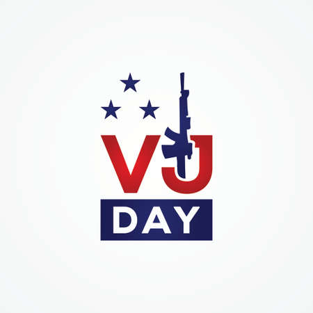 Happy VJ Day Vector Design Illustrationのイラスト素材