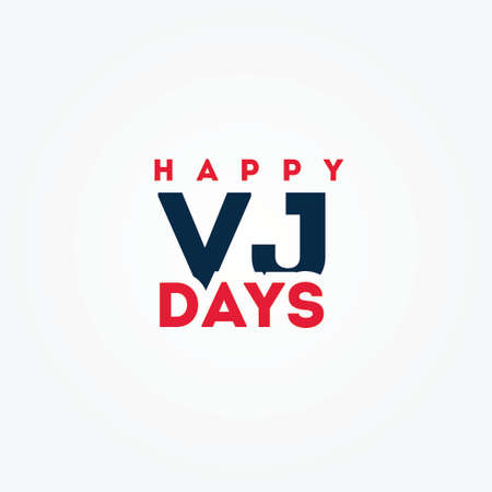 Happy VJ Day Vector Design Illustrationのイラスト素材