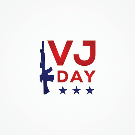 Happy VJ Day Vector Design Illustrationのイラスト素材