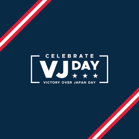 Happy VJ Day Vector Design Illustrationのイラスト素材