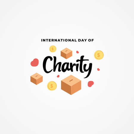 World Charity Day Vector Design Illustrationのイラスト素材
