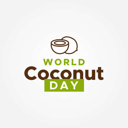 World Coconut Day Vector Design Illustrationのイラスト素材