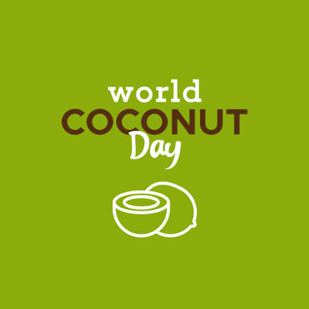World Coconut Day Vector Design Illustrationのイラスト素材