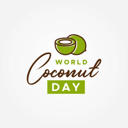 World Coconut Day Vector Design Illustrationのイラスト素材