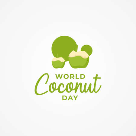 World Coconut Day Vector Design Illustrationのイラスト素材