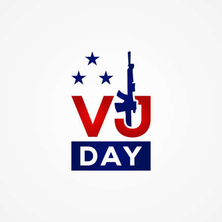 Happy VJ Day Vector Design Illustrationのイラスト素材