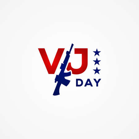 Happy VJ Day Vector Design Illustrationのイラスト素材