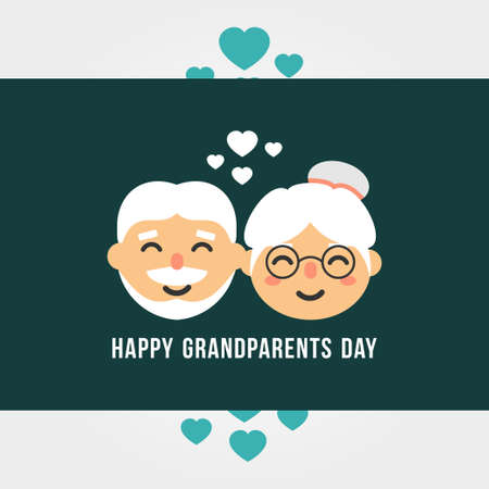 Happy Grandparents Day Vector Design Illustrationのイラスト素材