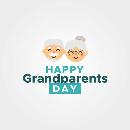 Happy Grandparents Day Vector Design Illustrationのイラスト素材