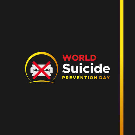 World Suicide Prevention Day Vector Design Illustrationのイラスト素材