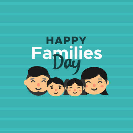 National Family Day Vector Design Illustrationのイラスト素材