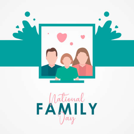 National Family Day Vector Design Illustrationのイラスト素材