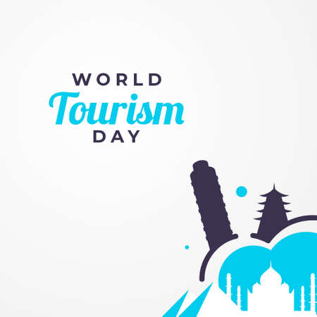 World Tourism Day Vector Design Illustrationのイラスト素材