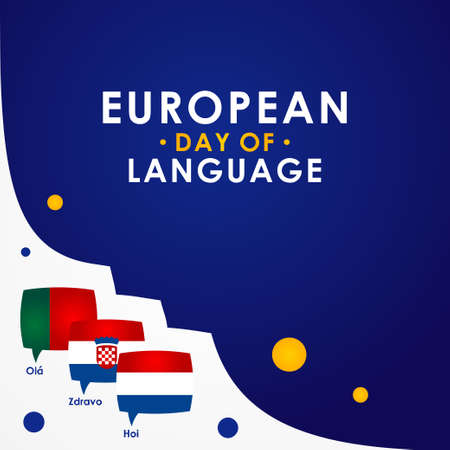 European Day Of Language Vector Design Illustrationのイラスト素材
