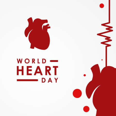 World Heart Day Vector Design Illustrationのイラスト素材