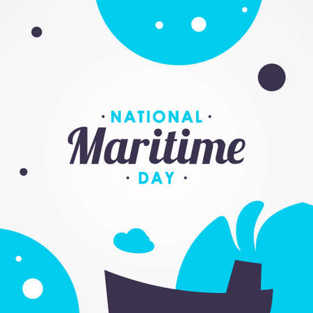 National Maritime Day Vector Design Illustrationのイラスト素材