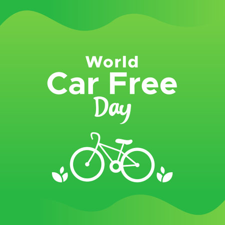 World Car Free Day Vector Design Illustrationのイラスト素材