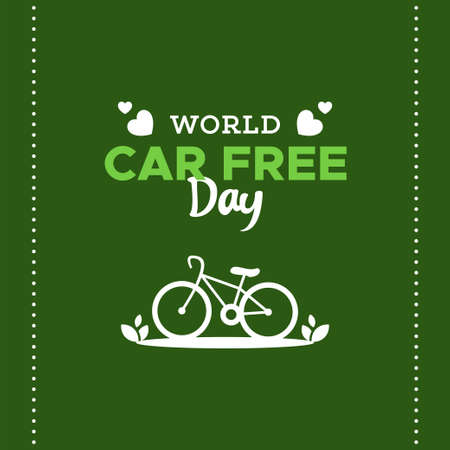 World Car Free Day Vector Design Illustrationのイラスト素材
