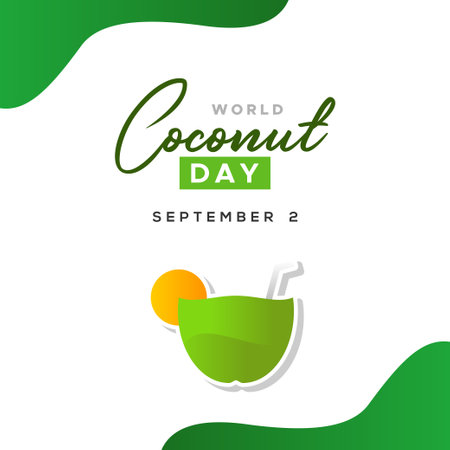 World Coconut Day Design Illustrationのイラスト素材