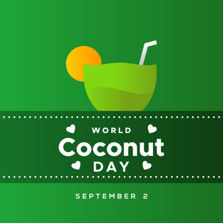 World Coconut Day Design Illustrationのイラスト素材