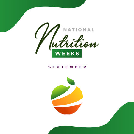National Nutrition Week Design Illustrationのイラスト素材