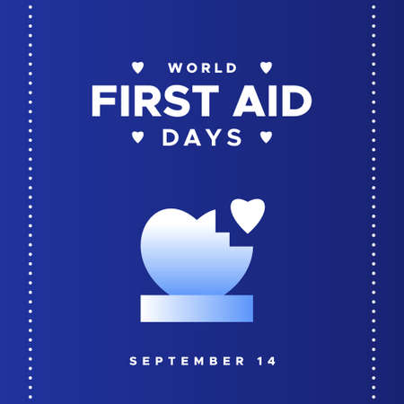 World First Aid Day Design Illustrationのイラスト素材
