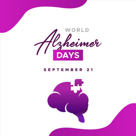 World Alzheimer Day Design Illustrationのイラスト素材
