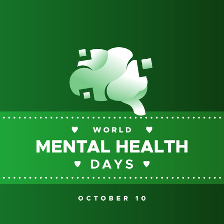 World Mental Health Day Design Illustrationのイラスト素材