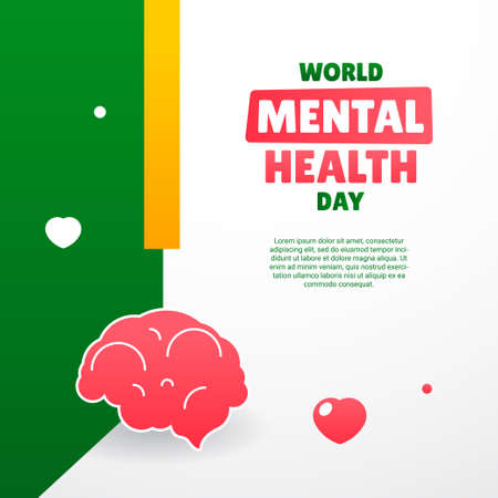 World Mental Health Day Design Illustrationのイラスト素材