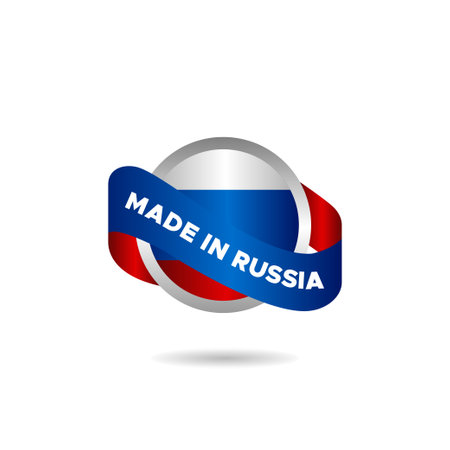 Made In Russia Vector Banner Designのイラスト素材