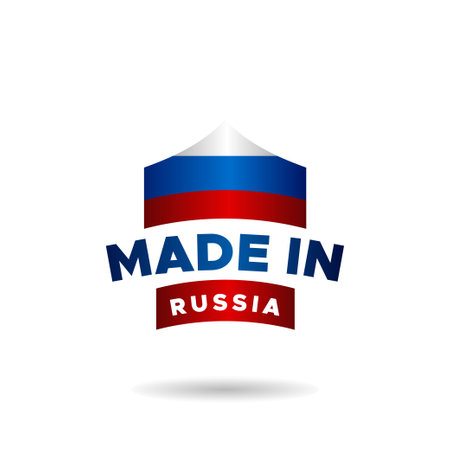 Made In Russia Vector Banner Designのイラスト素材