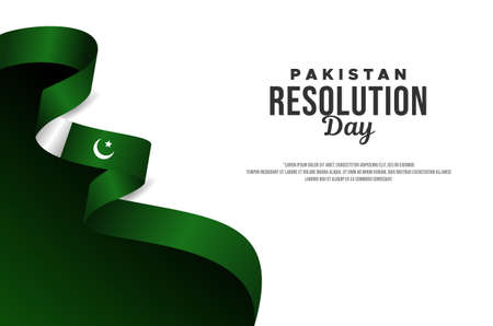 Pakistan Resolution Day Vector Banner Designのイラスト素材