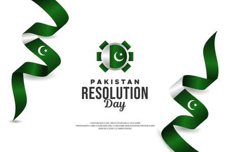 Pakistan Resolution Day Vector Banner Designのイラスト素材