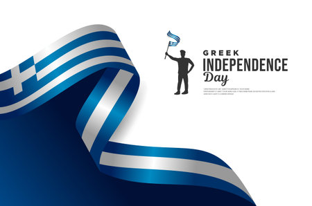 Greek Independence Day Vector Banner Designのイラスト素材