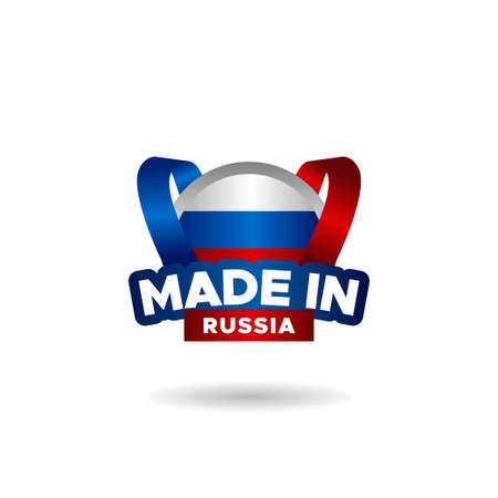 Made In Russia Vector Banner Designのイラスト素材