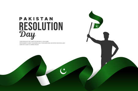 Pakistan Resolution Day Vector Banner Designのイラスト素材
