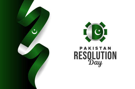 Pakistan Resolution Day Vector Banner Designのイラスト素材
