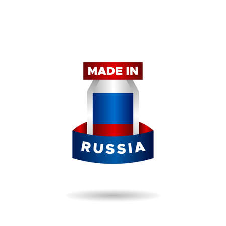Made In Russia Vector Banner Designのイラスト素材