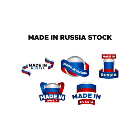 Made In Russia Vector Banner Designのイラスト素材