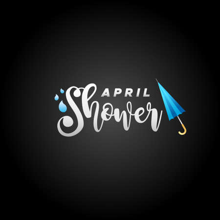 April Shower Vector Banner Designのイラスト素材