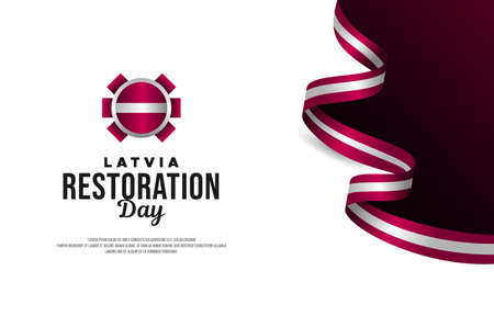 Latvia Restoration Day Vector Designのイラスト素材